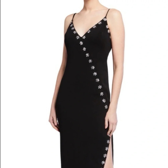 Jay Godfrey Elisa Sleeveless Stretch Crepe Gown Sz 4 Wrap Front Maxi Dress - Picture 8 of 8